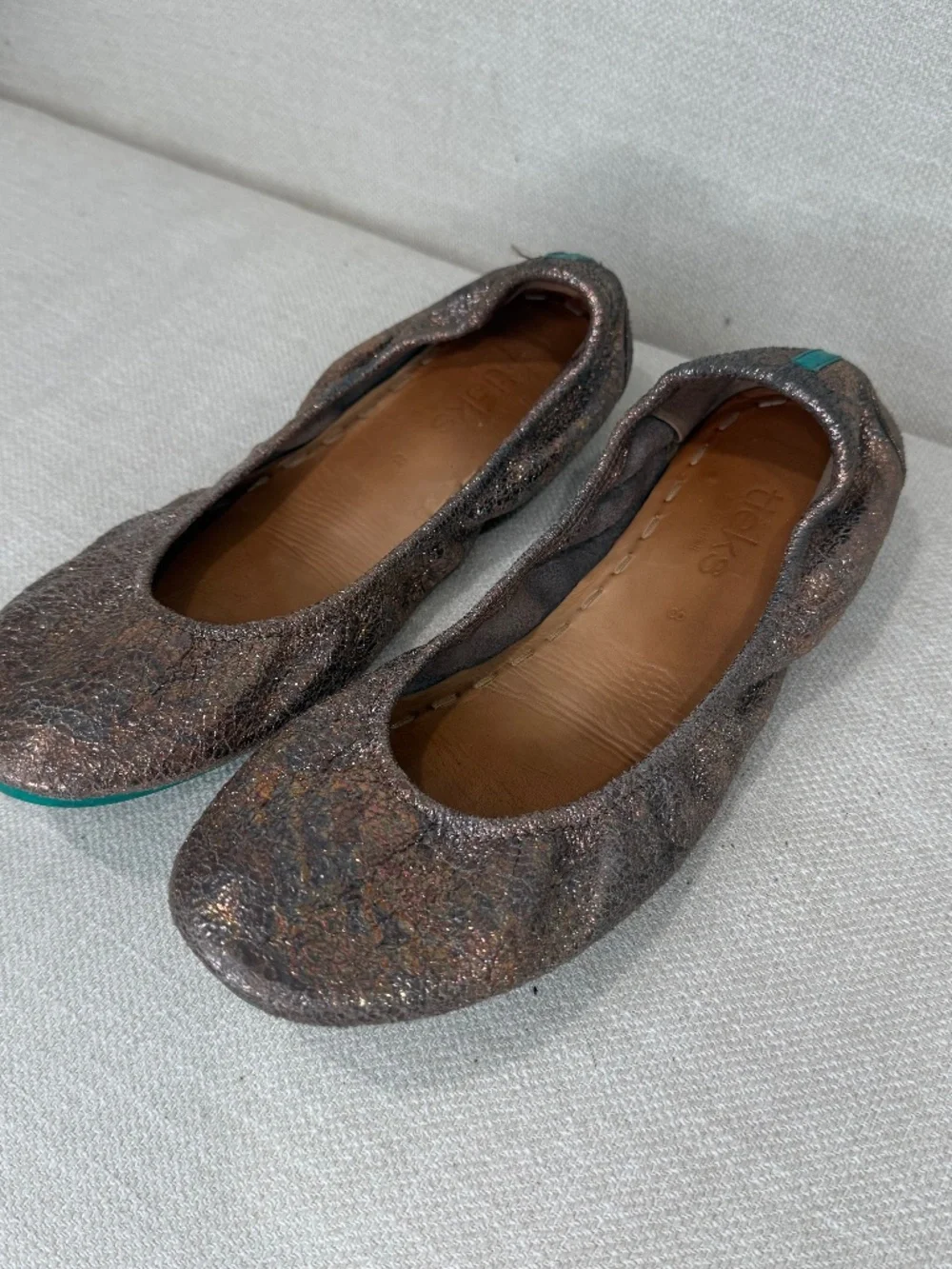 Wild Copper Tieks Size 8 Ballet Flats